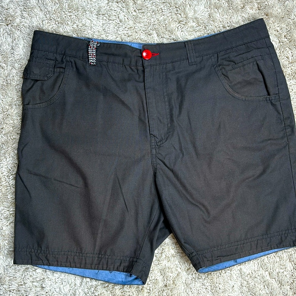 Katin Hand Crafted Shorts Men's Size 34 6.5" inseam Blue Climbing Rope Belt Loop